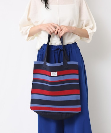 【マシンウォッシャブル・A4収納可】ランダムボーダーニットBAG