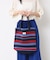 【マシンウォッシャブル・A4収納可】ランダムボーダーニットBAG