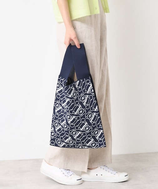 【マシンウォッシャブル・A4収納可】Deddy ジャガードニットバッグ