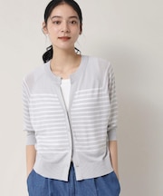 【洗える】キーネックカーディガン