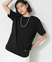 【洗える】シャツテール半袖Tシャツ