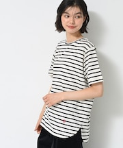 【洗える】シャツテール半袖Tシャツ