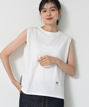 【洗える】ノースリーブカットソー