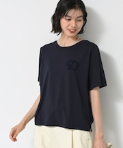 【洗える】チュール刺繍Tシャツ