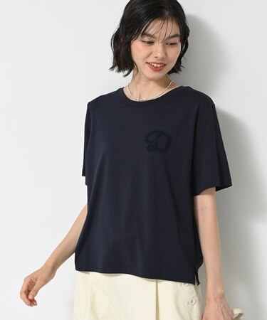 【洗える】チュール刺繍Tシャツ