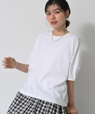 【二の腕カバー/UVカット】ランタンスリーブカットソー