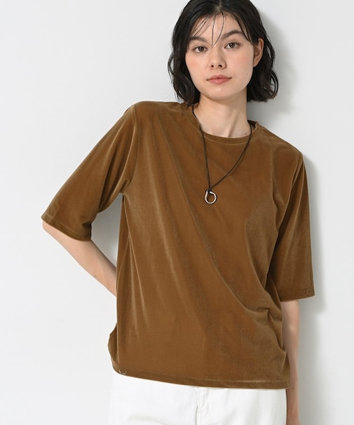 【洗える】シアーベロアトップス