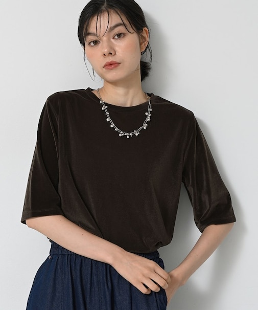 【洗える】シアーベロアトップス