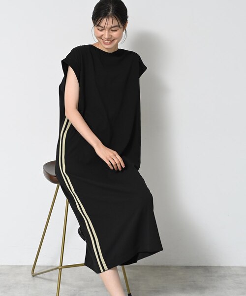 洗える】カットジョーゼットラインワンピース｜デッサンの通販｜&mall