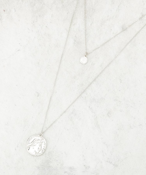 【3way】コインモチーフ2連ネックレス