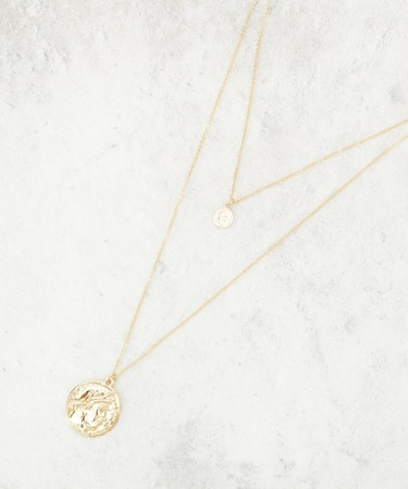 【3way】コインモチーフ2連ネックレス