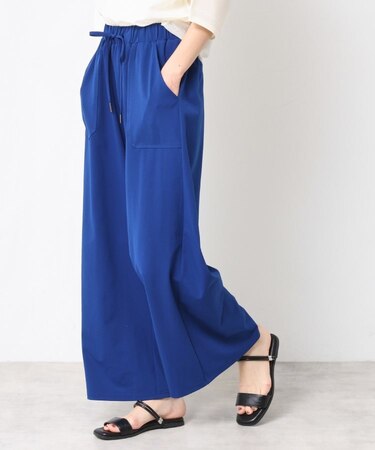 【ウエストゴム・洗える】ストレッチワイドパンツ