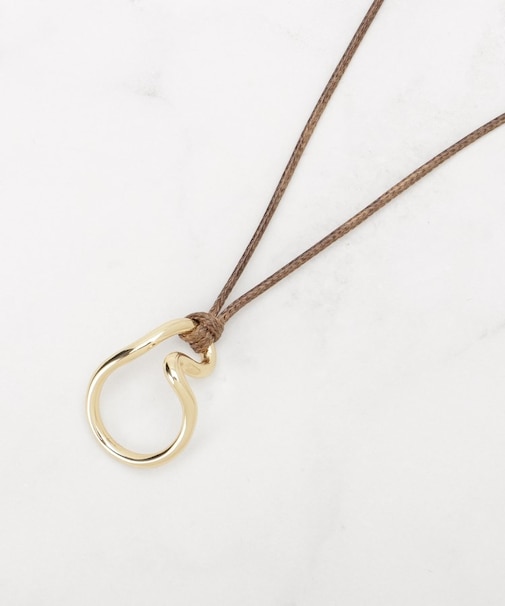 メタルフレームコードネックレス