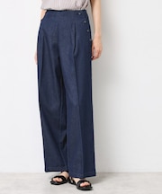 【洗える】デニムワイドマリンパンツ