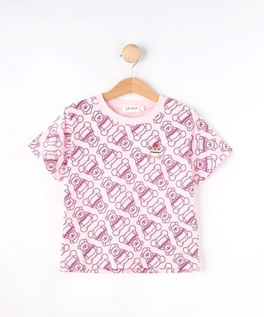 【洗える・リンクコーデ】Deddy刺繍入り オーガニックコットンTシャツ