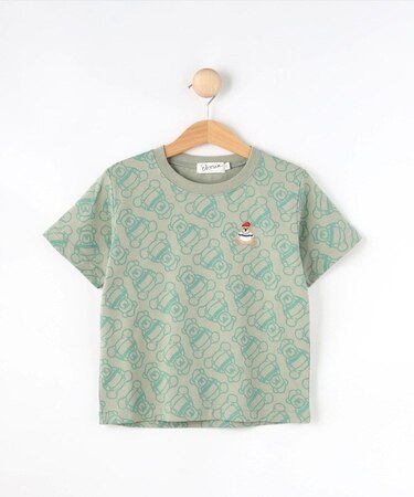 【洗える・リンクコーデ】Deddy刺繍入り オーガニックコットンTシャツ