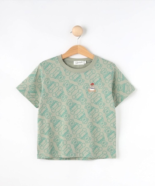 【洗える・リンクコーデ】Deddy刺繍入り オーガニックコットンTシャツ