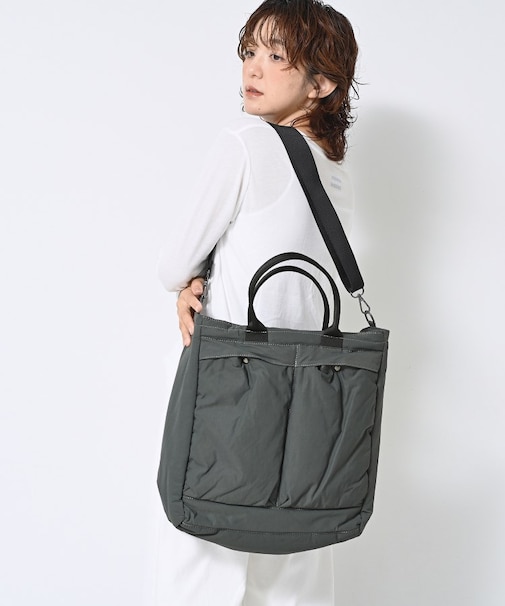 【ユニセックス/2WAY/A4収納可】中綿入りトートバッグ