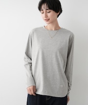 【選べる首元デザイン/洗える】クルーネックロングTシャツ