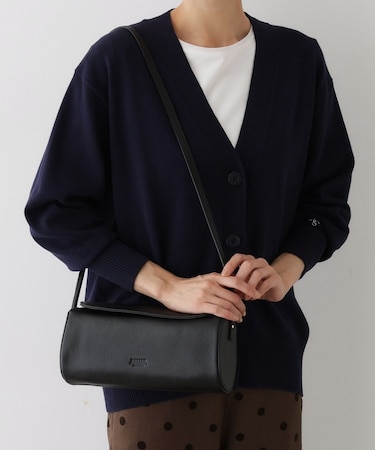本革バレル型ショルダーバッグ