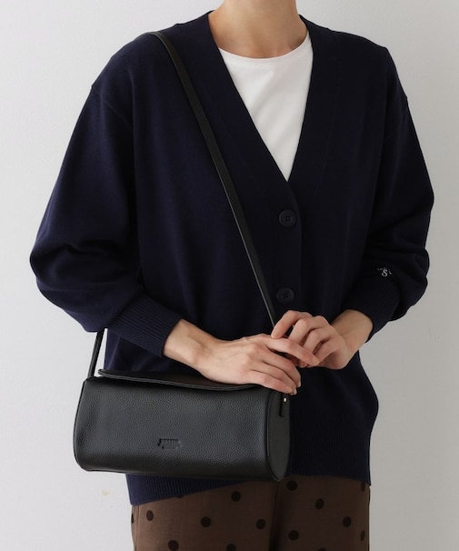 本革バレル型ショルダーバッグ