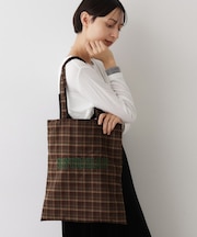 チェックトートバッグ