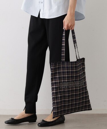 チェックトートバッグ