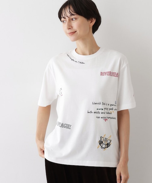 【ユニセックス/リンクコーデ】刺繍Tシャツ
