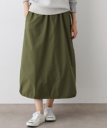 【セットアップ可・洗える】裾スピンドル付きイージースカート