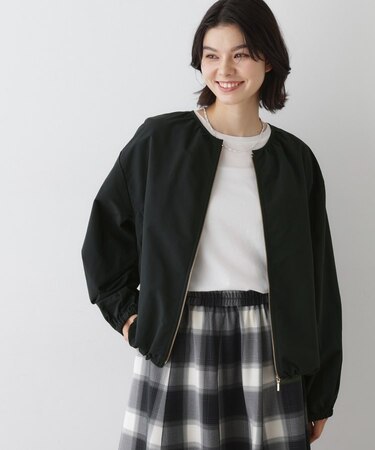 【撥水・洗える】クルーネックブルゾン