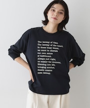 【洗える】メッセージロゴロングスリーブTシャツ