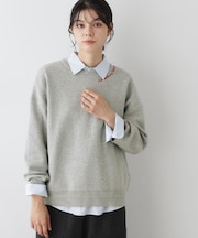 【洗える】刺繍入りジャガードニット