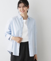 【ユニセックス/洗える】コットンブロードシャツ