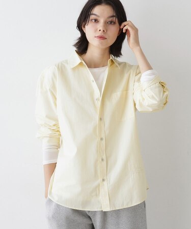 【ユニセックス/洗える】コットンブロードシャツ