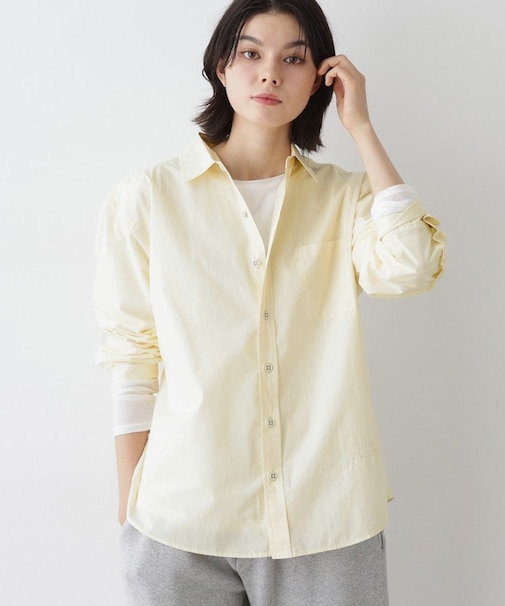 【ユニセックス/洗える】コットンブロードシャツ