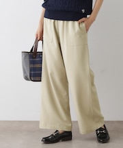 【ウエストゴム・洗える】コンフォートワイドパンツ