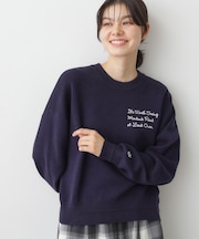 【洗える】メッセージ刺繍入りジャガードニット