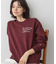 【洗える】メッセージ刺繍入りジャガードニット