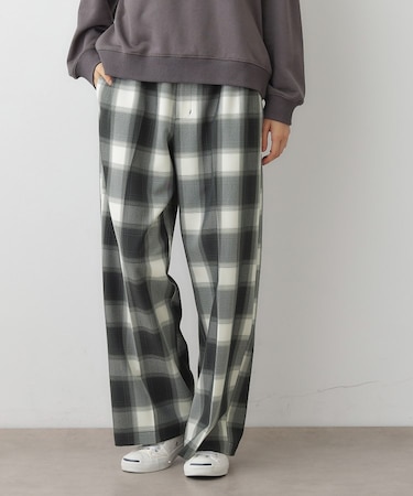 【ユニセックス/ウエストゴム】チェック柄パンツ