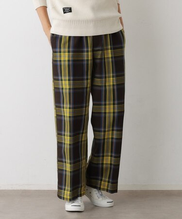 【ユニセックス/ウエストゴム】チェック柄パンツ