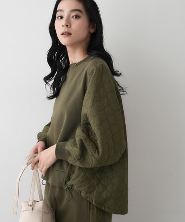 【セットアップ可/洗える】裏毛キルトトップス