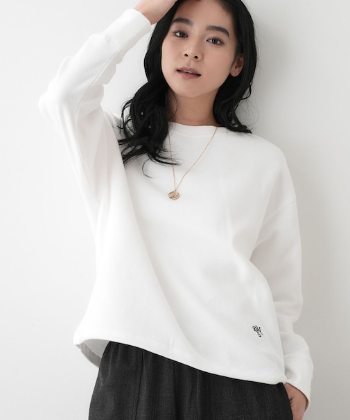 【洗える】裾ドロスト付きカットソー