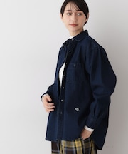 【ユニセックス/洗える】10OZコットンデニムシャツ