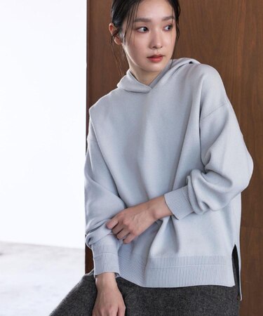 【洗える/体型カバー】ちょうどいいニットパーカ