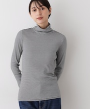 【吸湿発熱/抗菌防臭】ジンジャー混タートルネックプルオ-バー