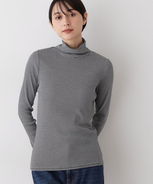 【吸湿発熱/抗菌防臭】ジンジャー混タートルネックプルオ-バー