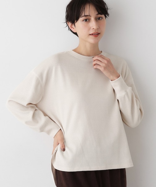 【洗える】ベロアサーマルカットソー