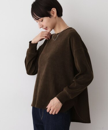 【洗える】ベロアサーマルカットソー
