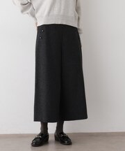 【洗える/後ろゴム】ツイードマリンクロップド丈パンツ