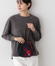 2WAYチェック巾着バッグ